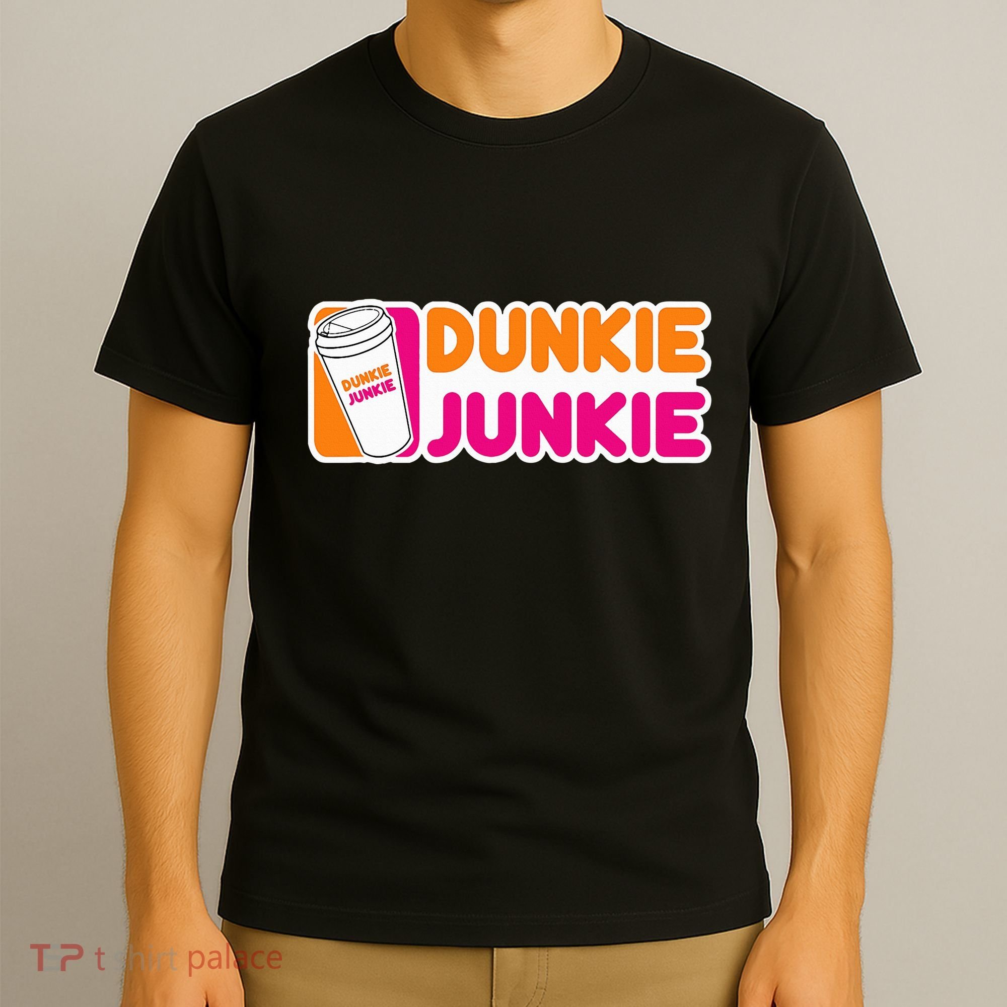 Dunkie Junkie Coffee Love Funny Coffee Saying T-Shirt