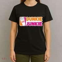 Dunkie Junkie Coffee Love Funny Coffee Saying T-Shirt thumb 4