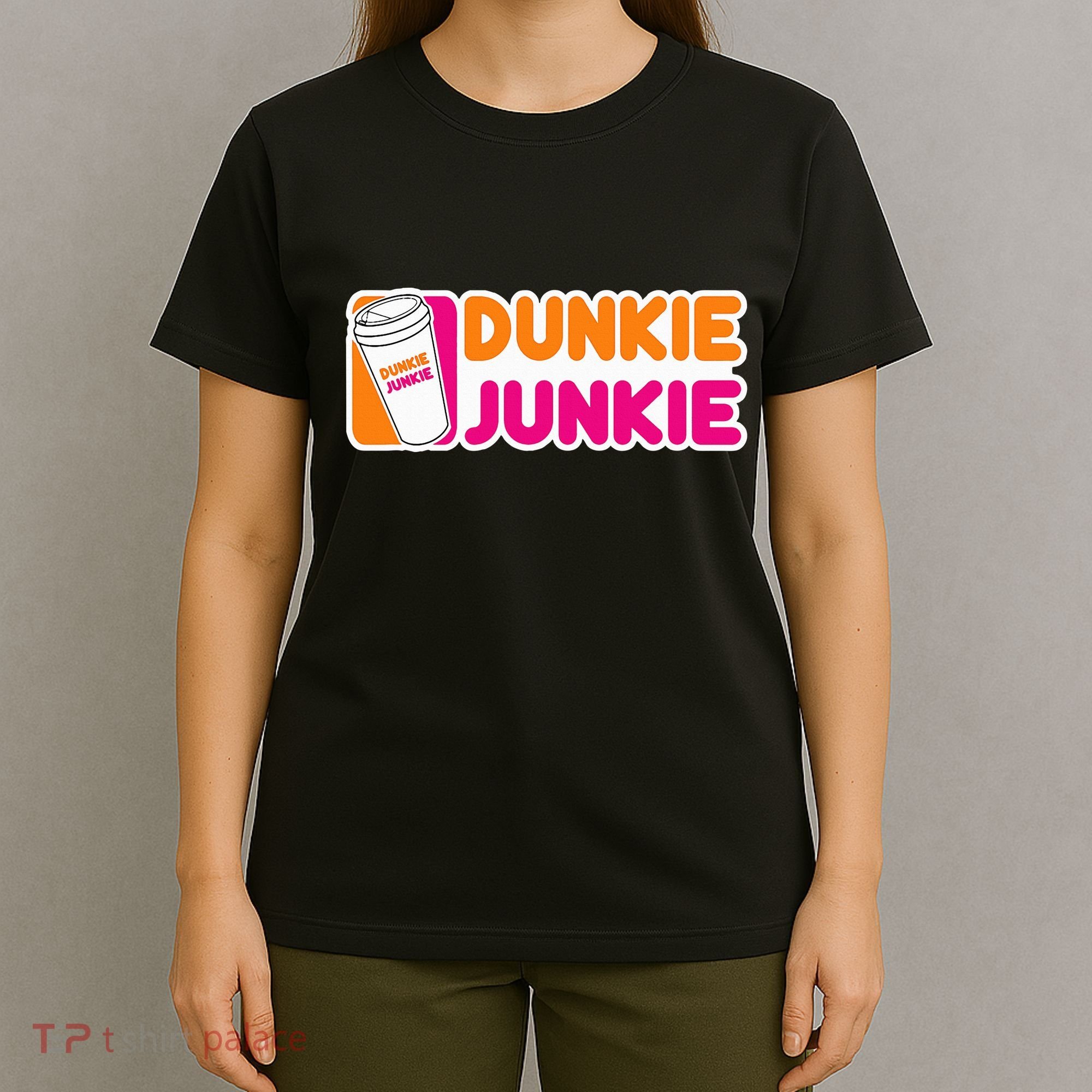 Dunkie Junkie Coffee Love Funny Coffee Saying T-Shirt