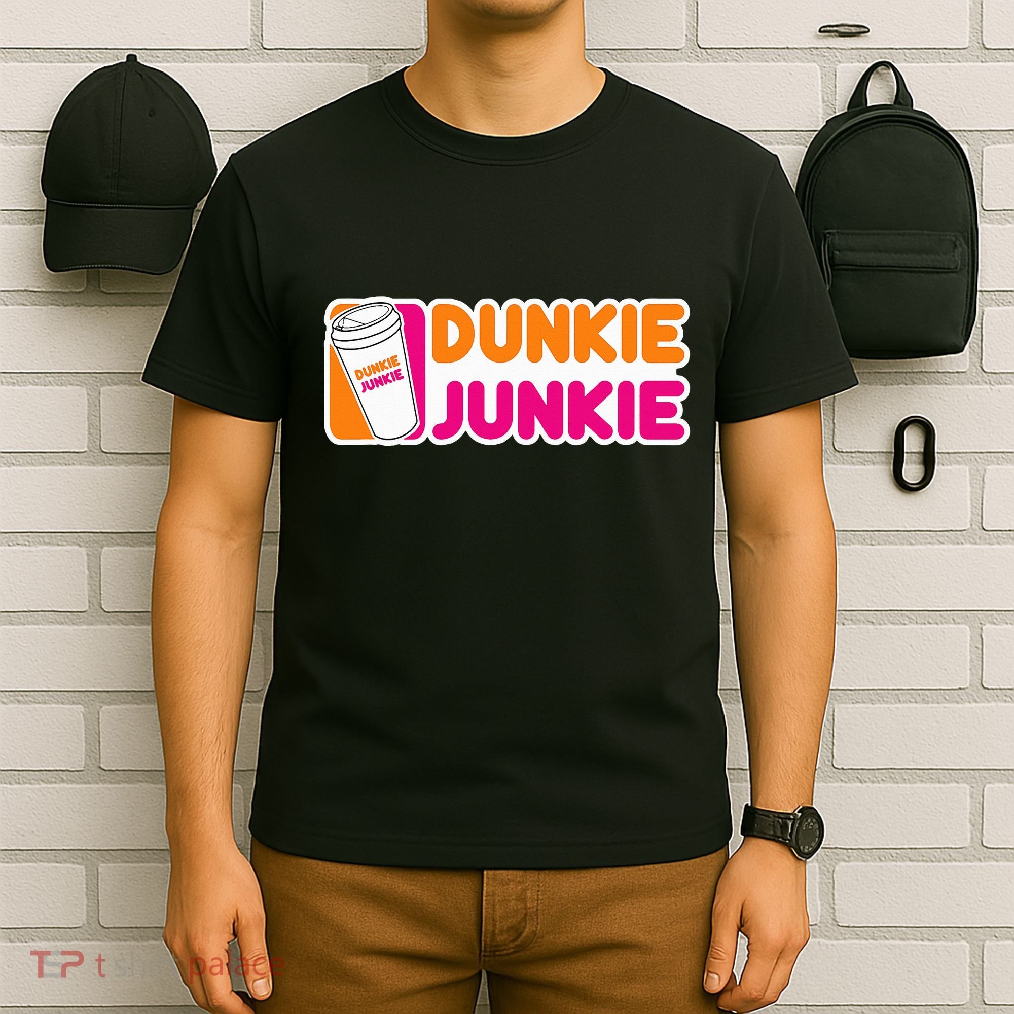 Dunkie Junkie Coffee Love Funny Coffee Saying T-Shirt