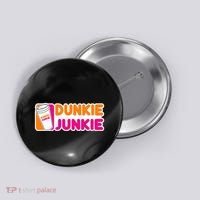 Dunkie Junkie Coffee Love Funny Coffee Saying Button thumb 0