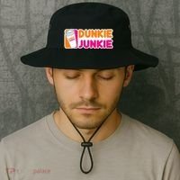 Dunkie Junkie Coffee Love Funny Coffee Saying Bucket Hat thumb 2