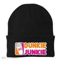 Dunkie Junkie Coffee Love Funny Coffee Saying Beanie thumb 0