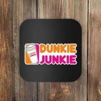 Dunkie Junkie Coffee Love Funny Coffee Saying Coaster thumb 0