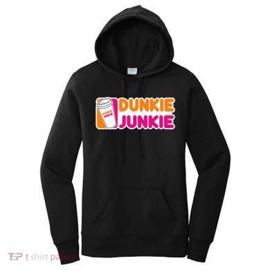 Dunkie Junkie Coffee Love Funny Coffee Saying Women's Hoodie