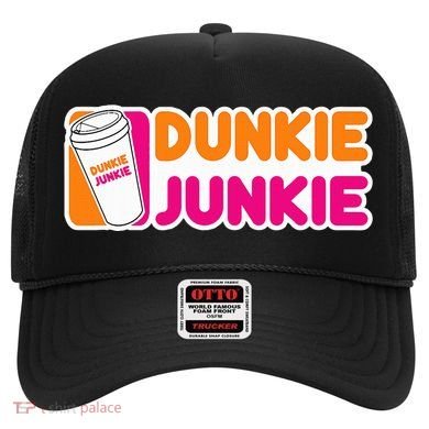 Dunkie Junkie Coffee Love Funny Coffee Saying Hat