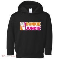 Dunkie Junkie Coffee Love Funny Coffee Saying Toddler Hoodie thumb 0