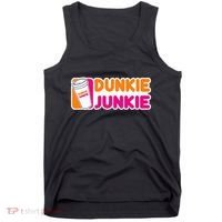 Dunkie Junkie Coffee Love Funny Coffee Saying Tank Top thumb 0