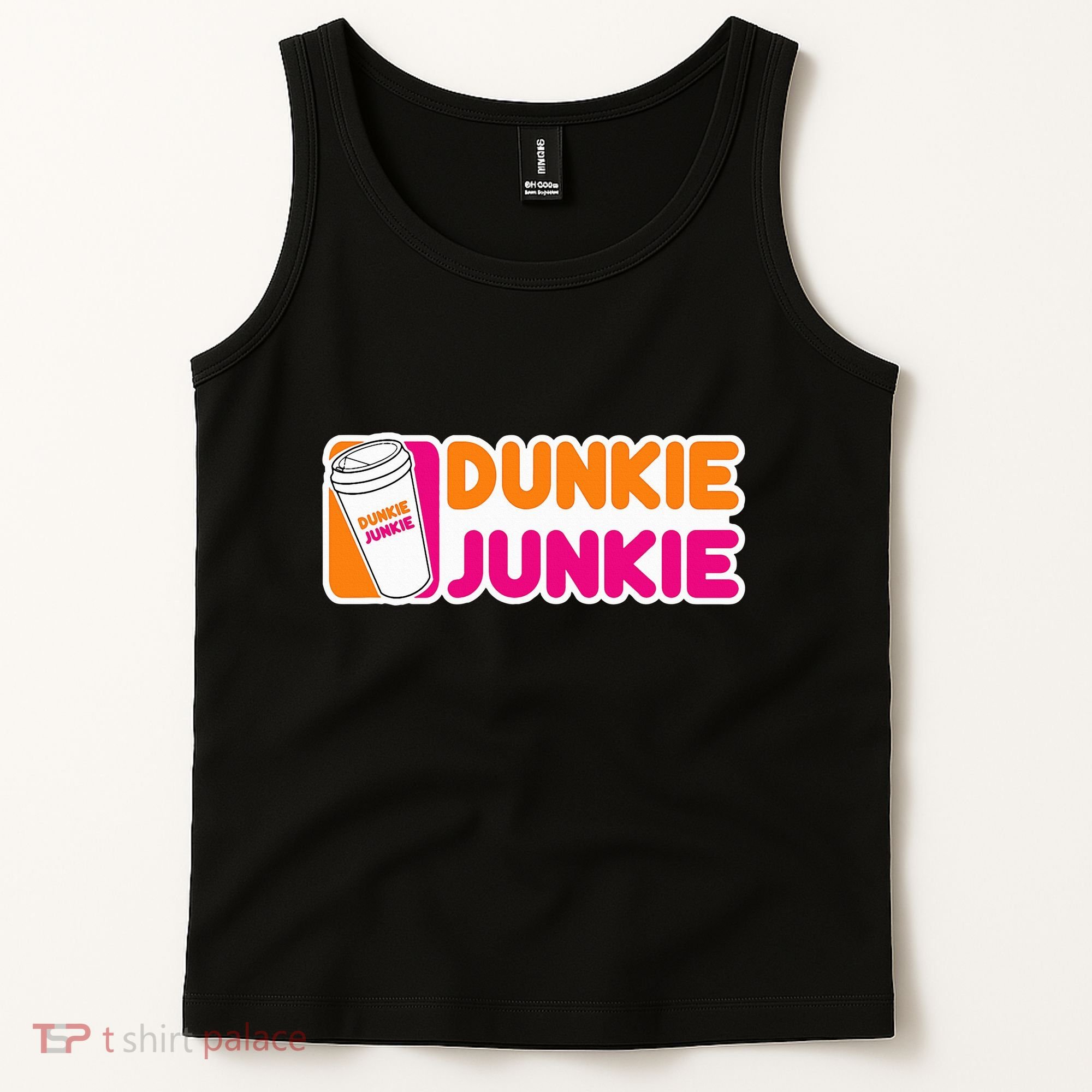 Dunkie Junkie Coffee Love Funny Coffee Saying Tank Top