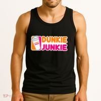 Dunkie Junkie Coffee Love Funny Coffee Saying Tank Top thumb 3
