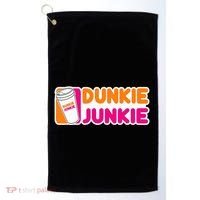 Dunkie Junkie Coffee Love Funny Coffee Saying Golf Towel thumb 0