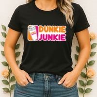 Dunkie Junkie Coffee Love Funny Coffee Saying Women's T-Shirt thumb 2