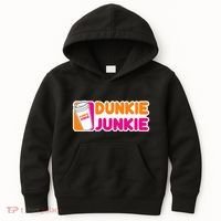Dunkie Junkie Coffee Love Funny Coffee Saying Kids Hoodie thumb 0