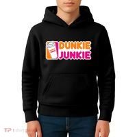 Dunkie Junkie Coffee Love Funny Coffee Saying Kids Hoodie thumb 4