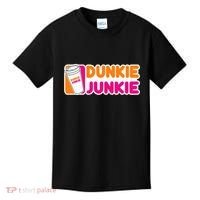Dunkie Junkie Coffee Love Funny Coffee Saying Kids T-Shirt thumb 0
