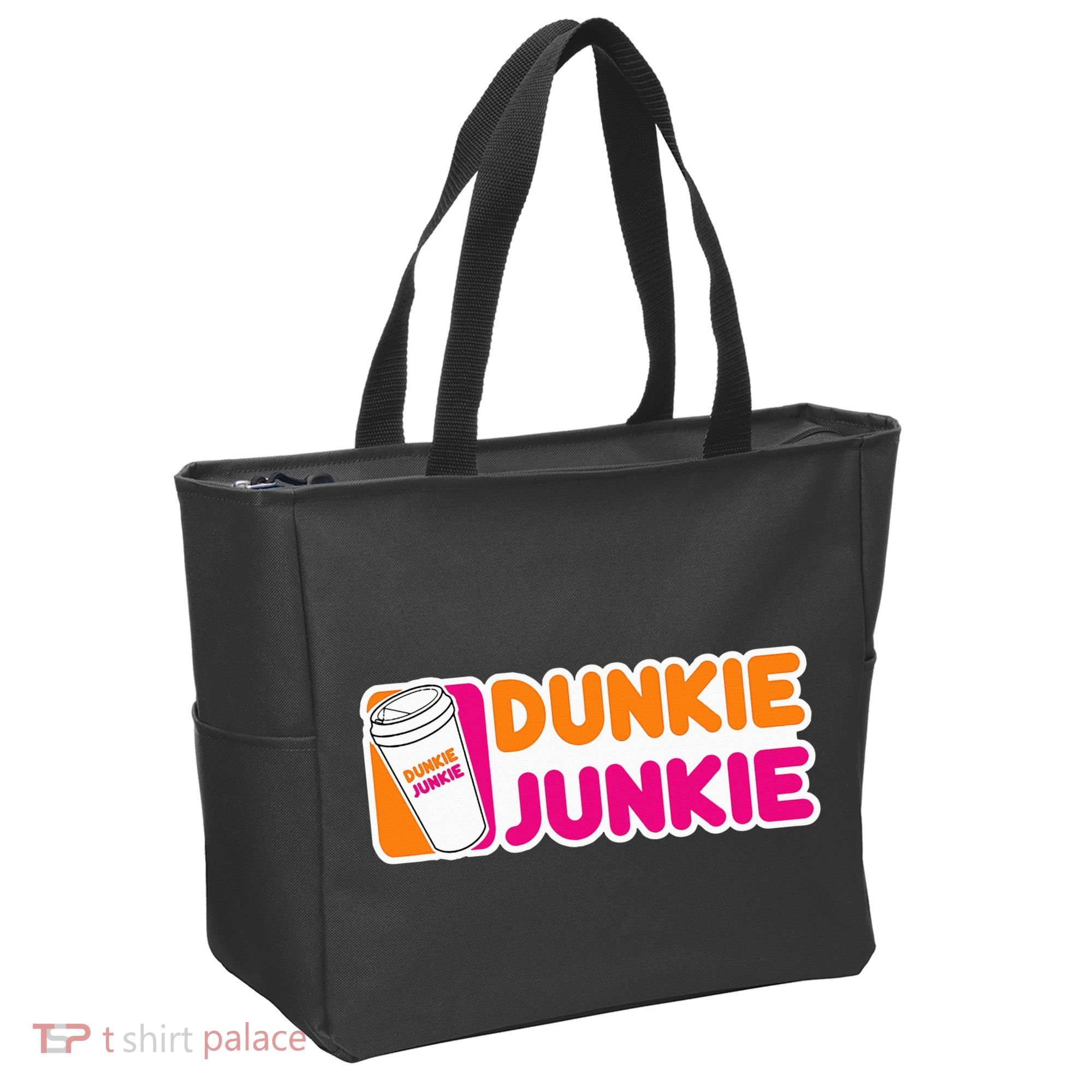 Dunkie Junkie Coffee Love Funny Coffee Saying Tote Bag