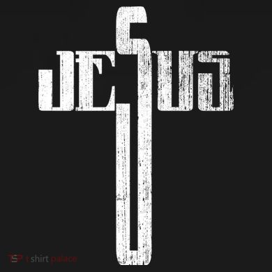 Distressed Jesus Cross Christian Religious Tee Tall Sweatshirt