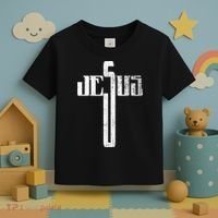Distressed Jesus Cross Christian Religious Tee Toddler T-Shirt thumb 3