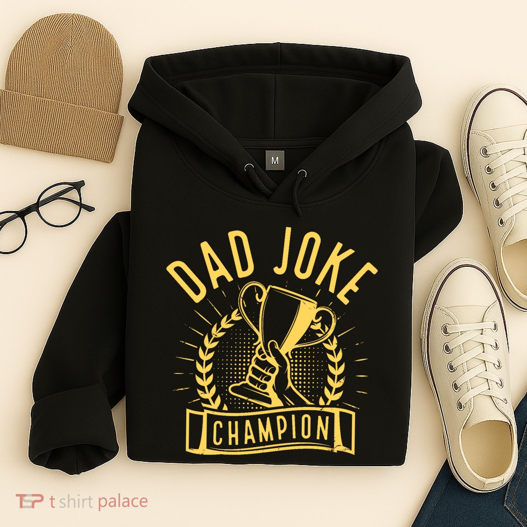 Dad Joke Champion Funny Fathers Day Gift Hoodie