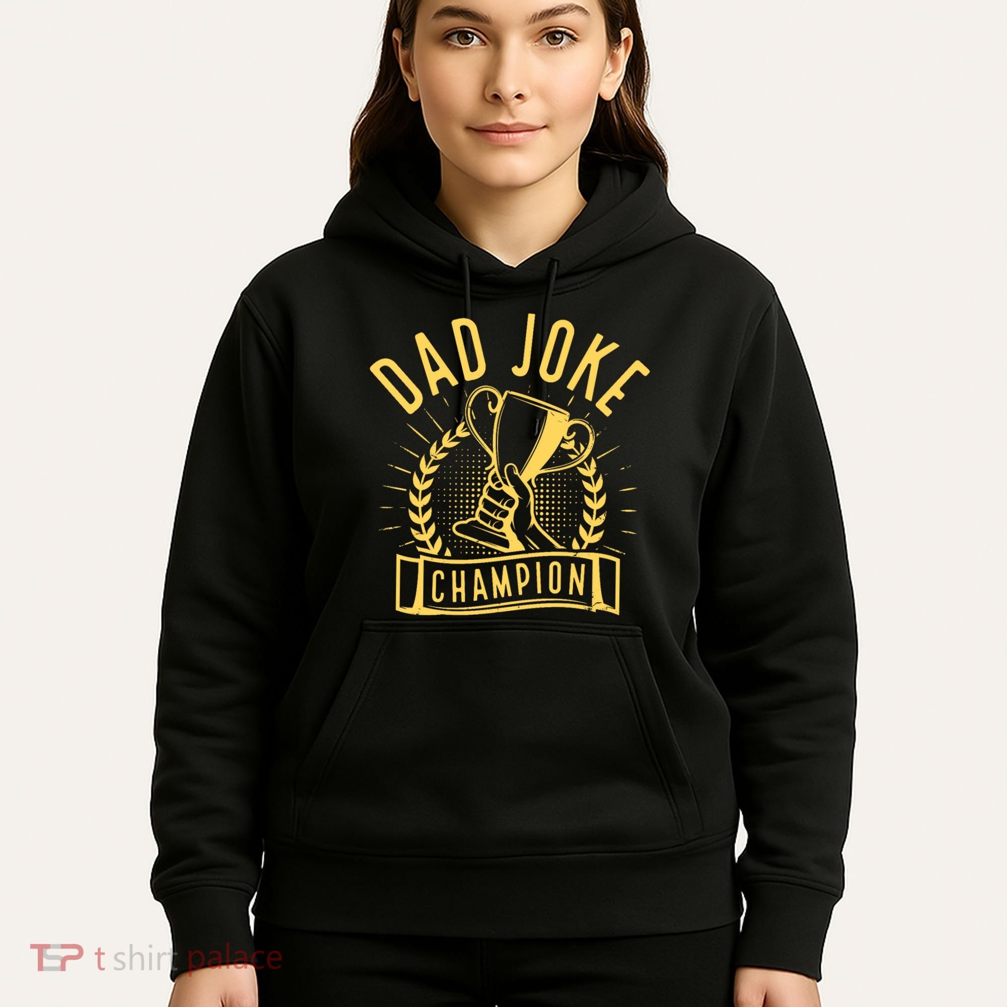 Dad Joke Champion Funny Fathers Day Gift Hoodie