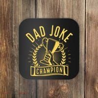 Dad Joke Champion Funny Fathers Day Gift Coaster thumb 0