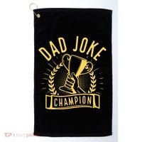 Dad Joke Champion Funny Fathers Day Gift Golf Towel thumb 0