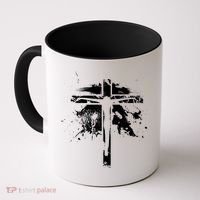Distressed Jesus Cross Christianity Coffee Mug thumb 0