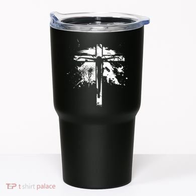 Distressed Jesus Cross Christianity Tumbler