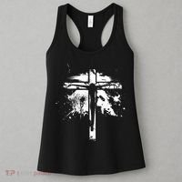 Distressed Jesus Cross Christianity Women's Tank Top thumb 3