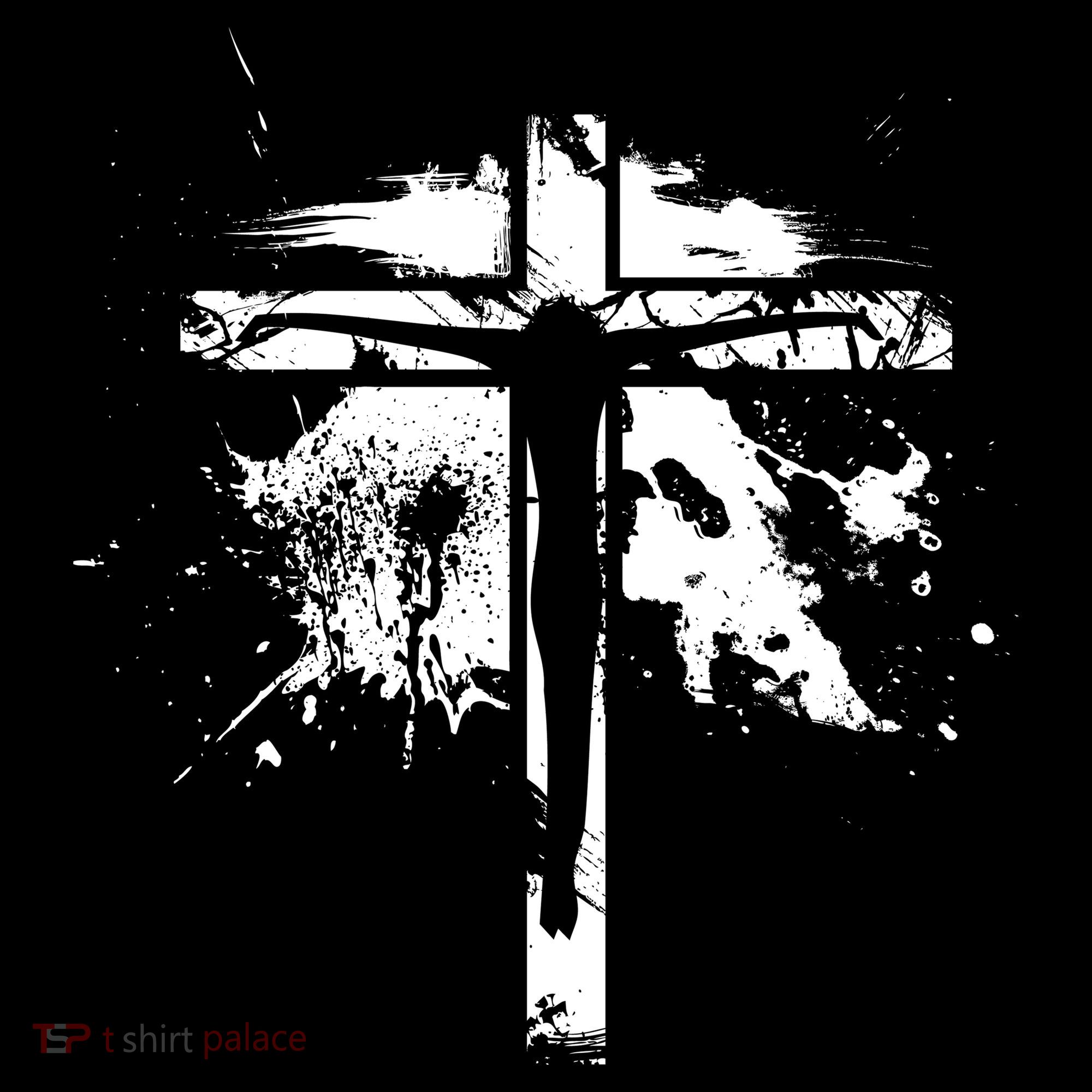 Distressed Jesus Cross Christianity Women's Tank Top