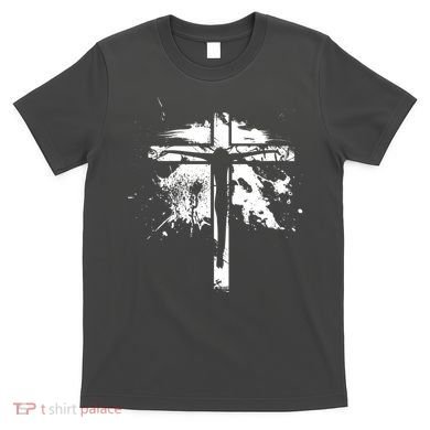 Distressed Jesus Cross Christianity T-Shirt
