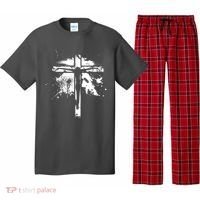 Distressed Jesus Cross Christianity Pajama Set thumb 0