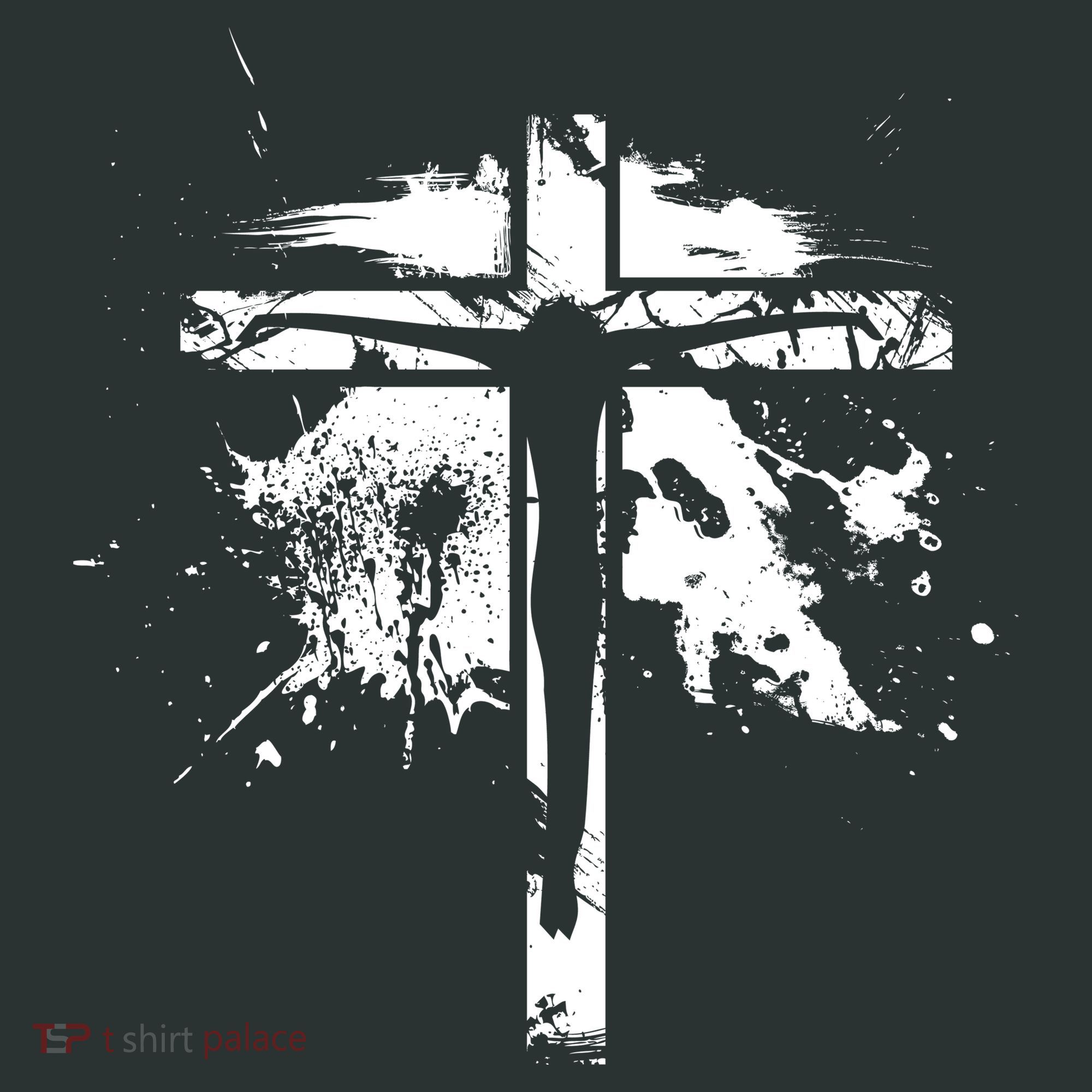 Distressed Jesus Cross Christianity Tank Top