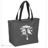 Distressed Jesus Cross Christianity Tote Bag thumb 2