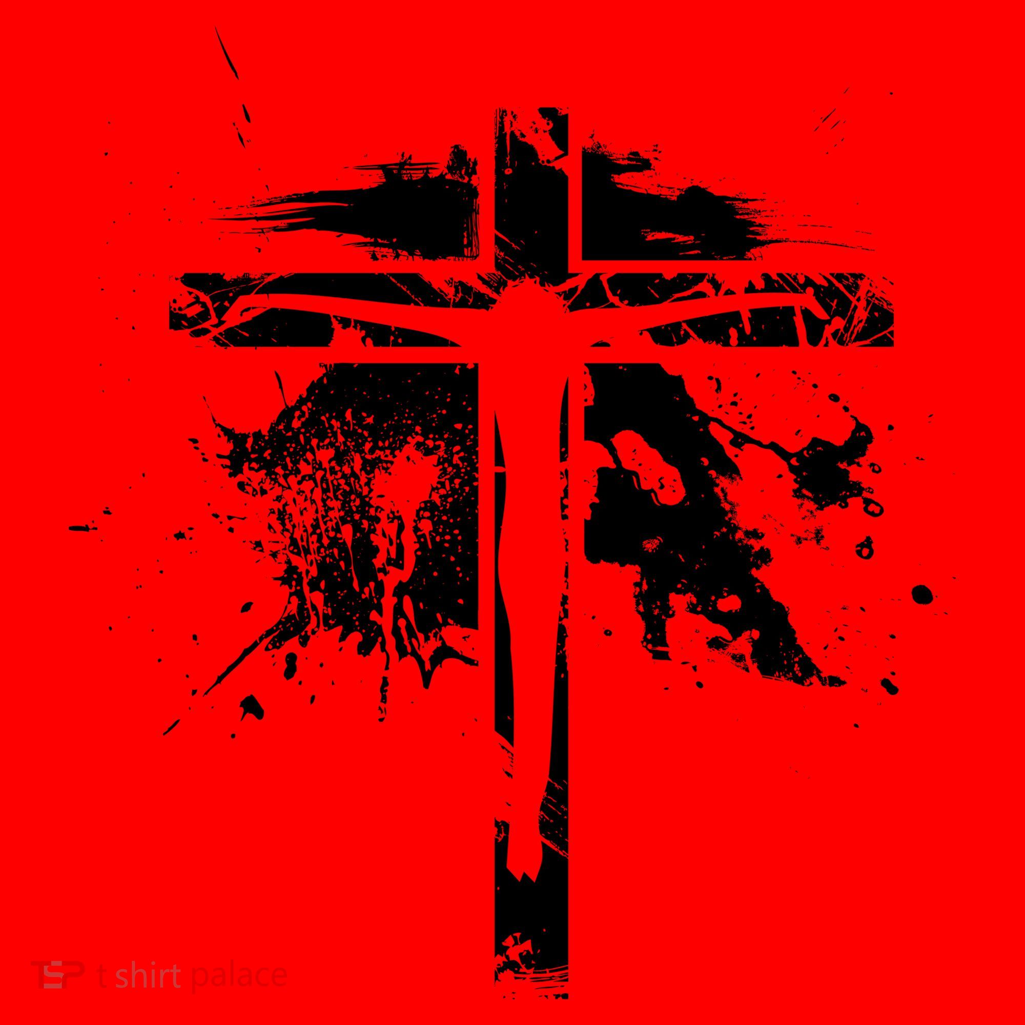 Distressed Jesus Cross Christianity Santa Hat