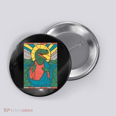 Dinosaur Jesus Button