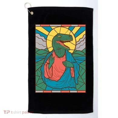 Dinosaur Jesus Golf Towel
