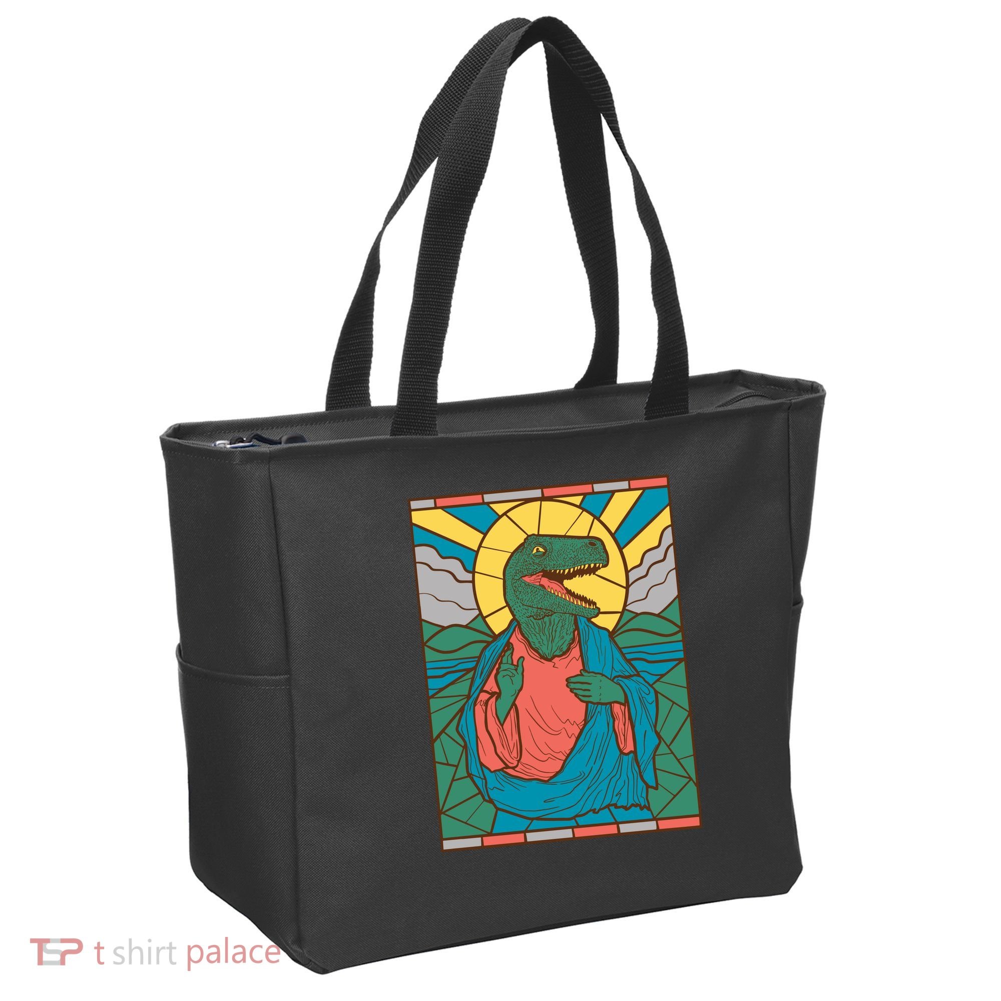 Dinosaur Jesus Tote Bag