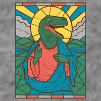 Dinosaur Jesus Long Sleeve Shirt thumb 2