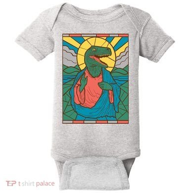 Dinosaur Jesus Baby Bodysuit