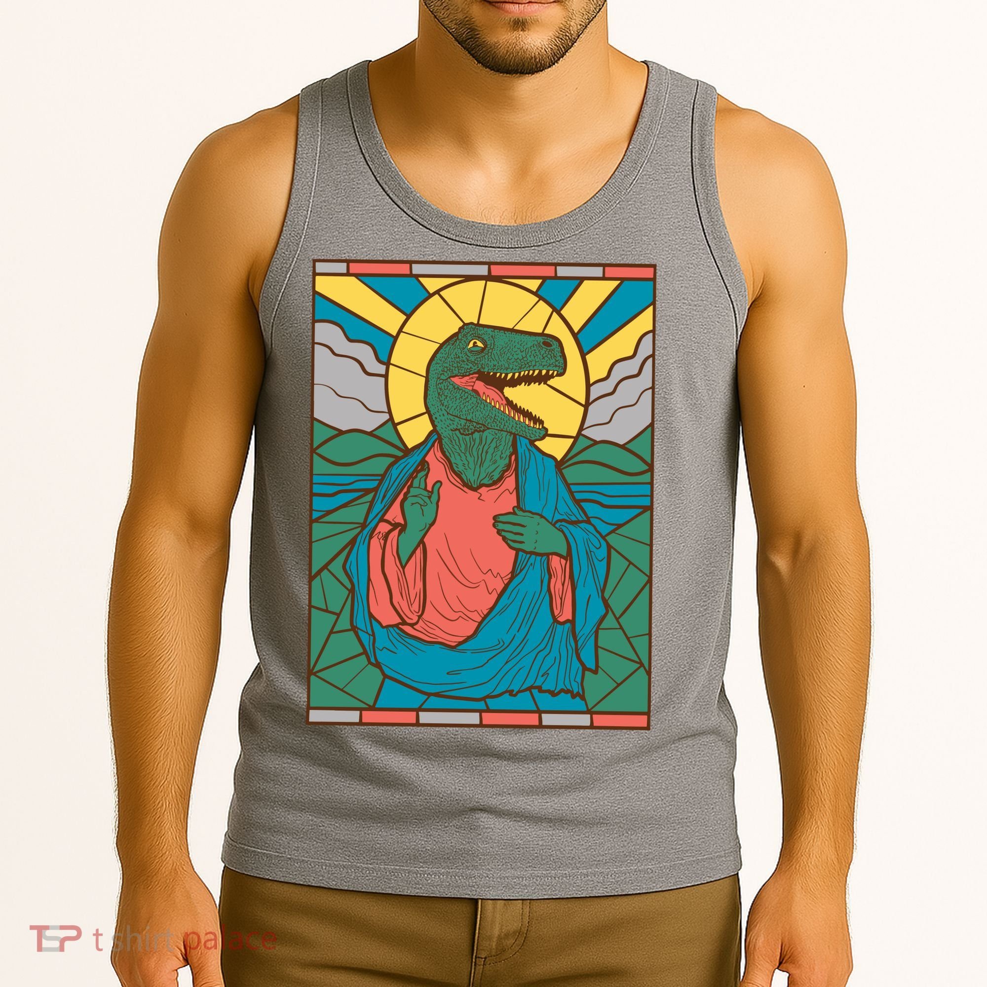 Dinosaur Jesus Tank Top