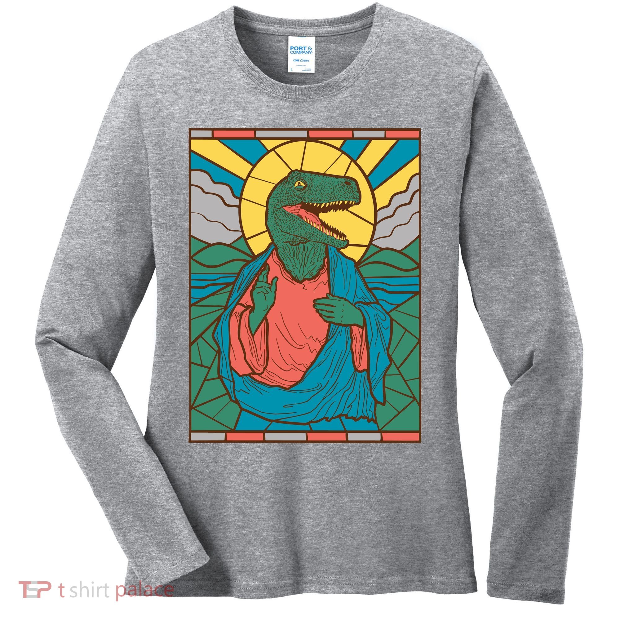 Dinosaur Jesus Women's Long Sleeve Shirt