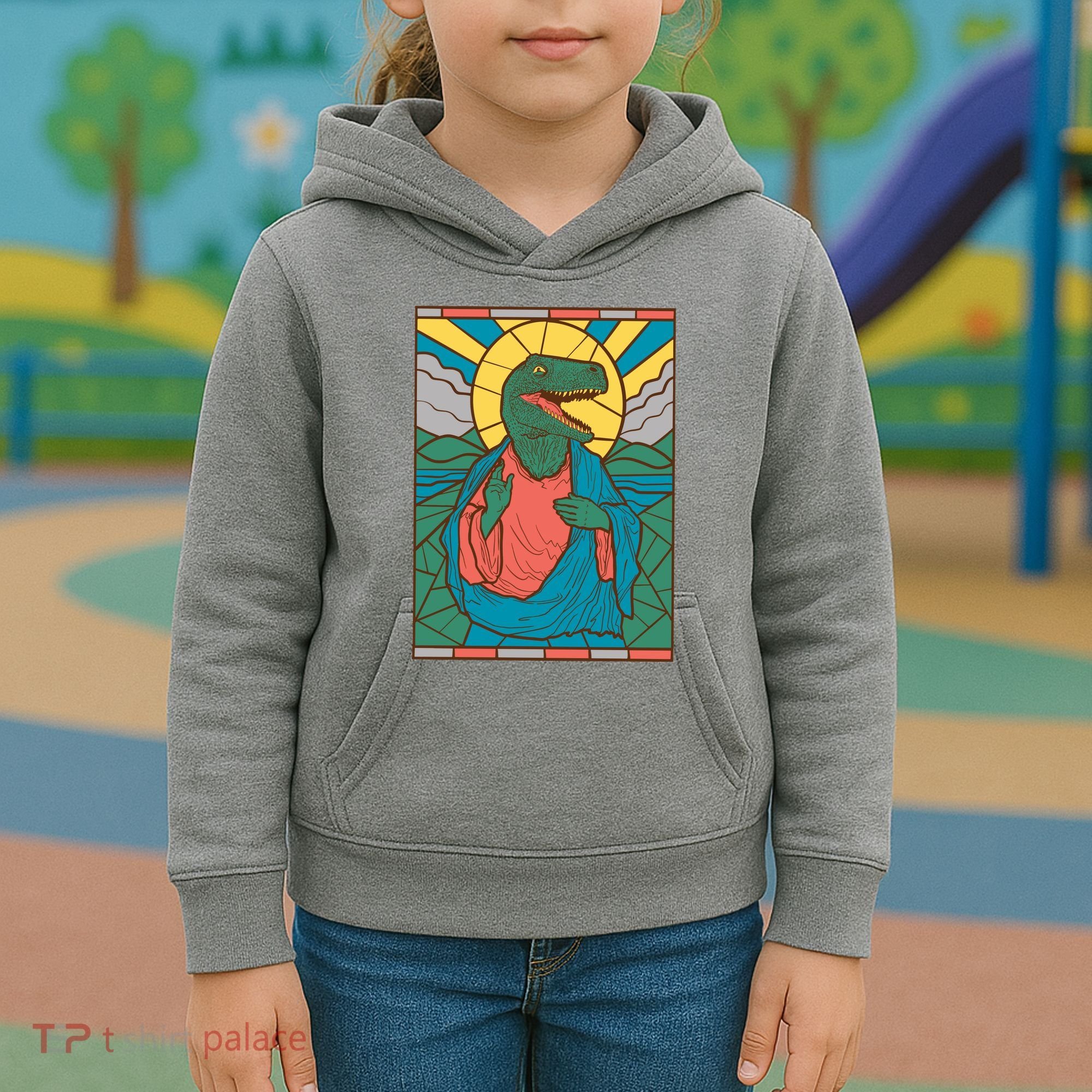 Dinosaur Jesus Kids Hoodie