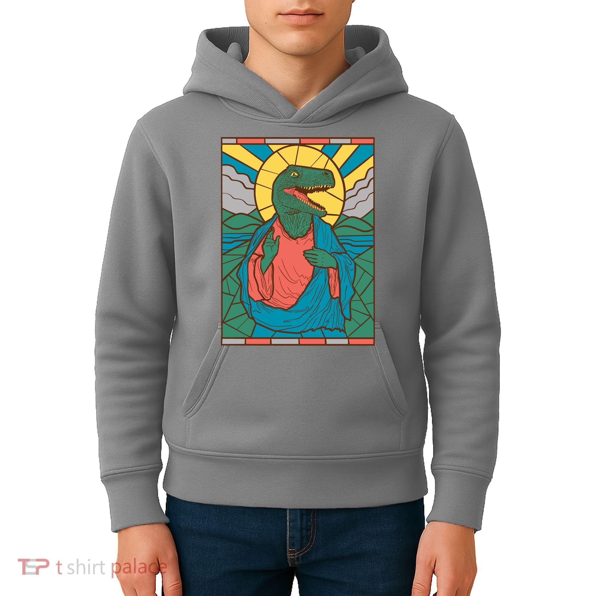 Dinosaur Jesus Kids Hoodie