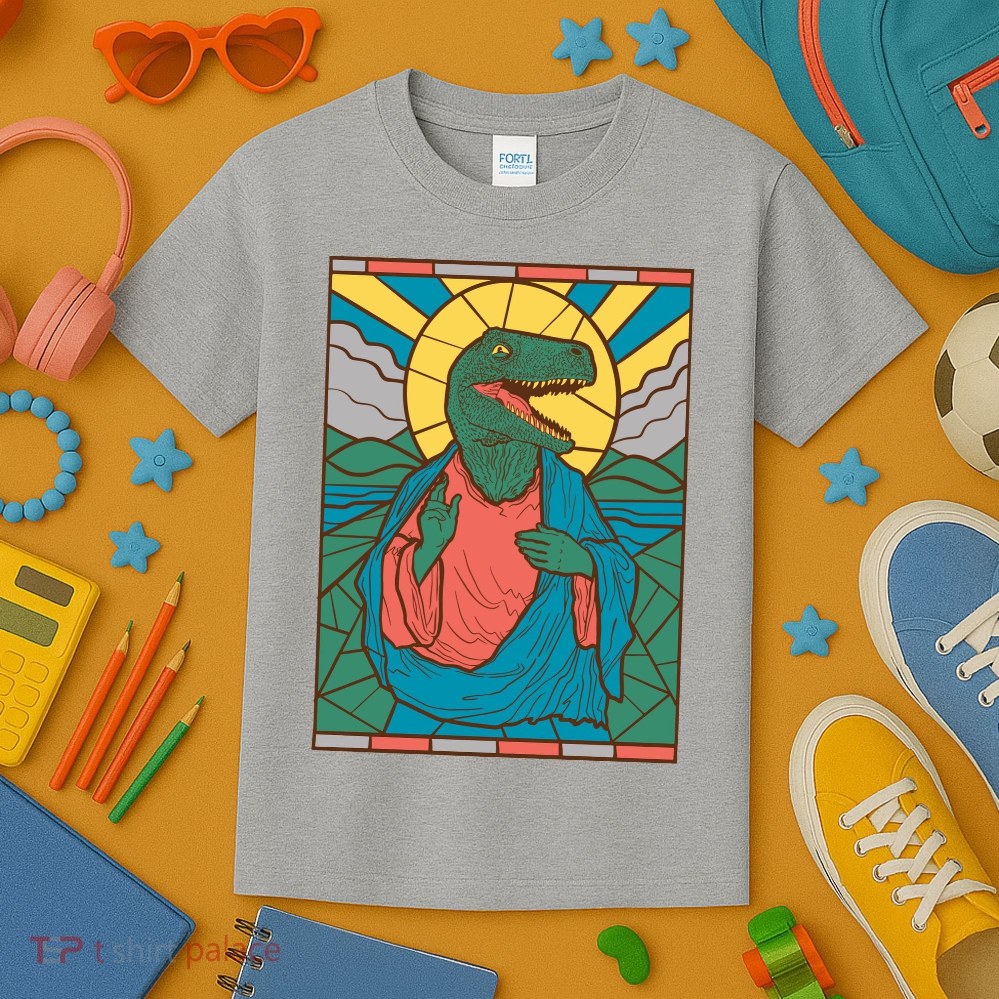 Dinosaur Jesus Kids T-Shirt