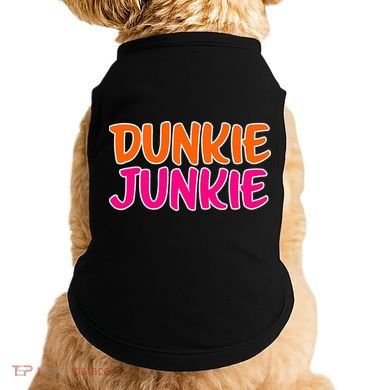 Dunkie Junkie Donut And Coffee Lover Doggie Tank
