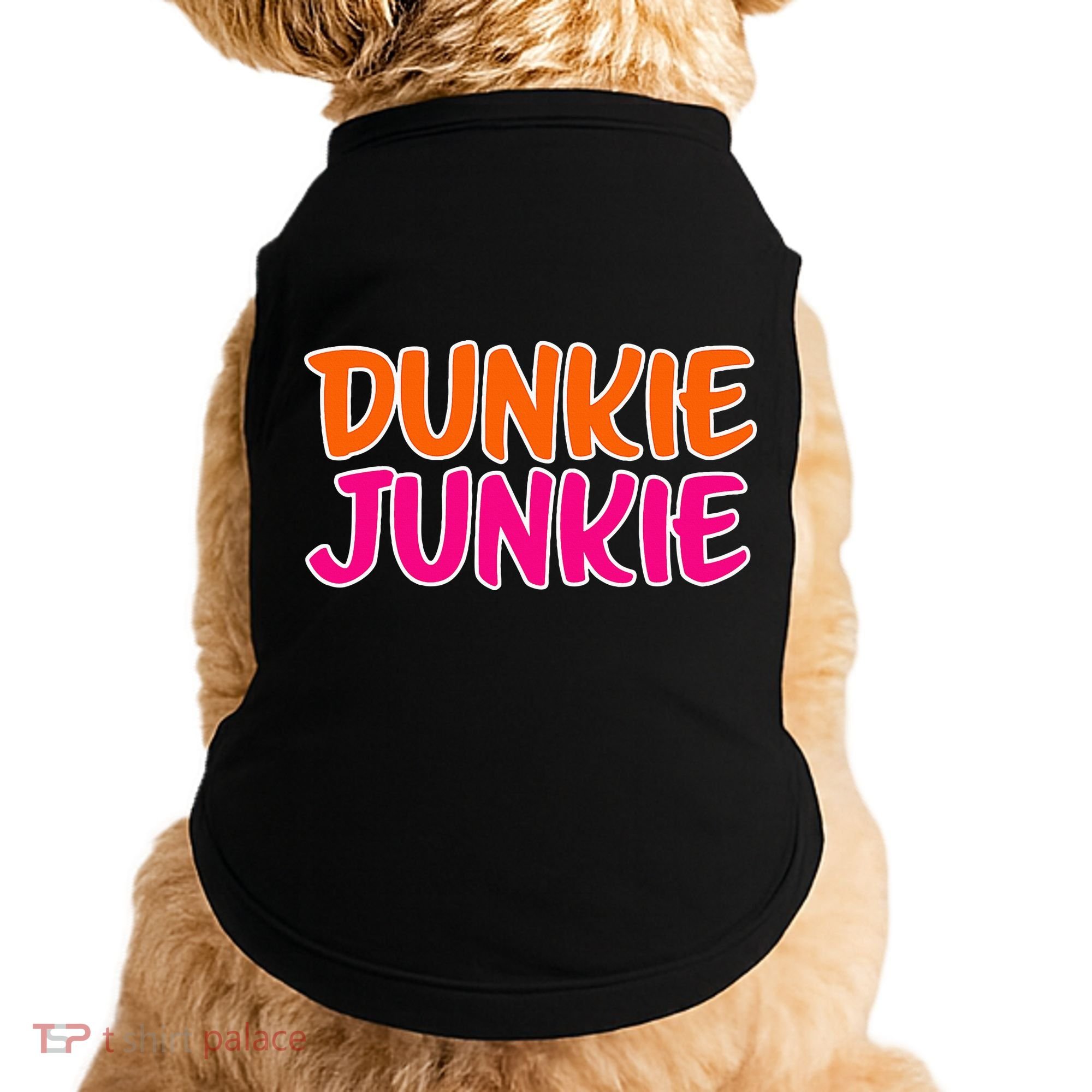 Dunkie Junkie Donut And Coffee Lover Doggie Tank