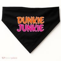 Dunkie Junkie Donut And Coffee Lover USA-Made Doggie Bandana thumb 0