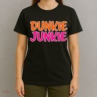 Dunkie Junkie Donut And Coffee Lover T-Shirt thumb 4