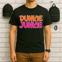 Dunkie Junkie Donut And Coffee Lover T-Shirt thumb 6